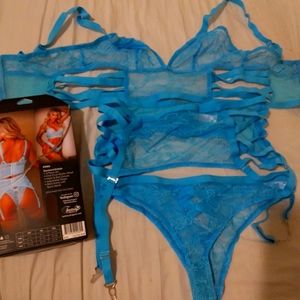 Light Blue 3 piece lingerie